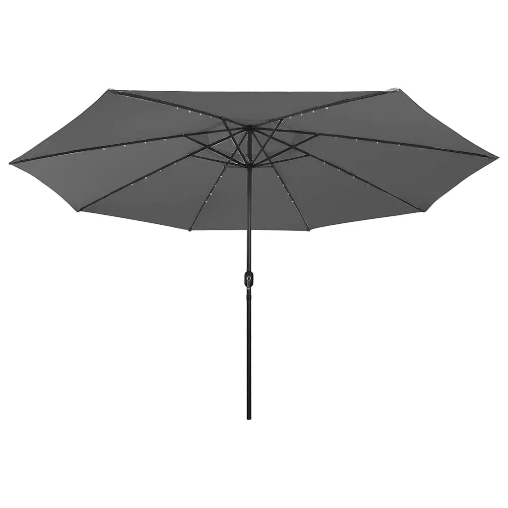 Ombrellone da Giardino-Ombrello da Balcone con Luci LED 400 cm Antracite