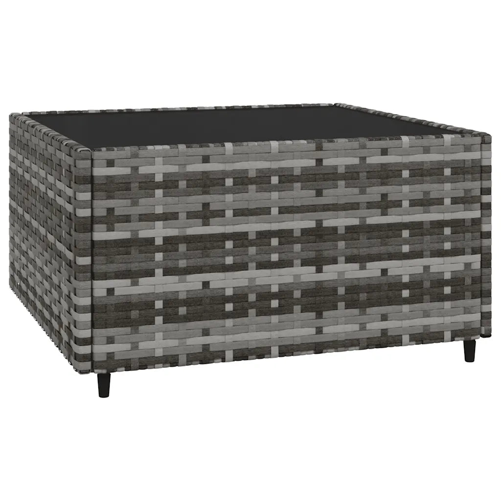 Set Divani da Giardino 3 pz con Cuscini in Polyrattan Grigio 319763