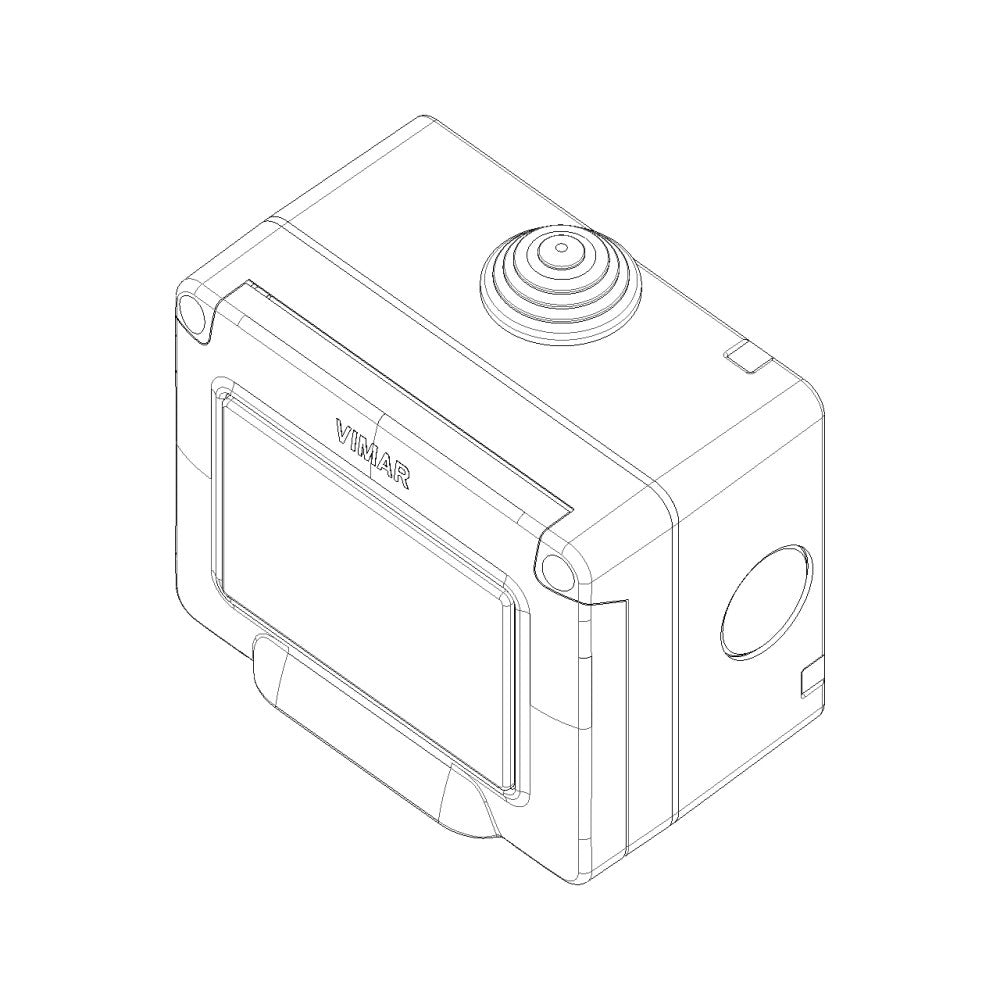 Vimar ip55 contenitore stagno 3p protetto per serie civili eikon arkè e plana