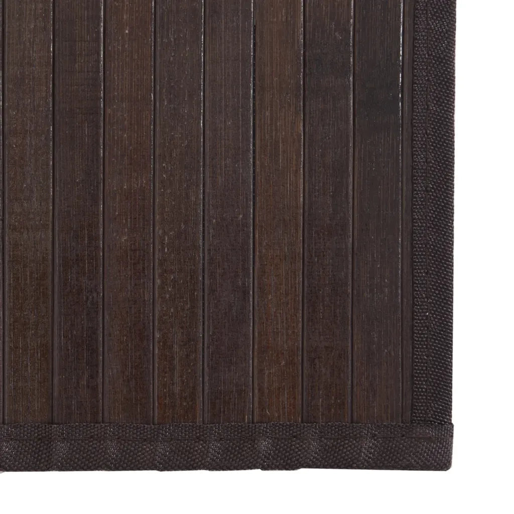 Tappeto del soggiorno | Tappeto Rettangolare Marrone Scuro 70x200 cm in Bamb¨´