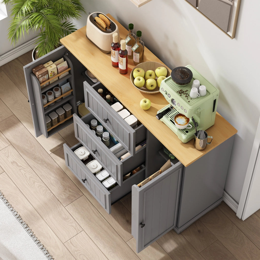 Credenza con Cassetti e Ante ¨C Xylo ¨C Grigio