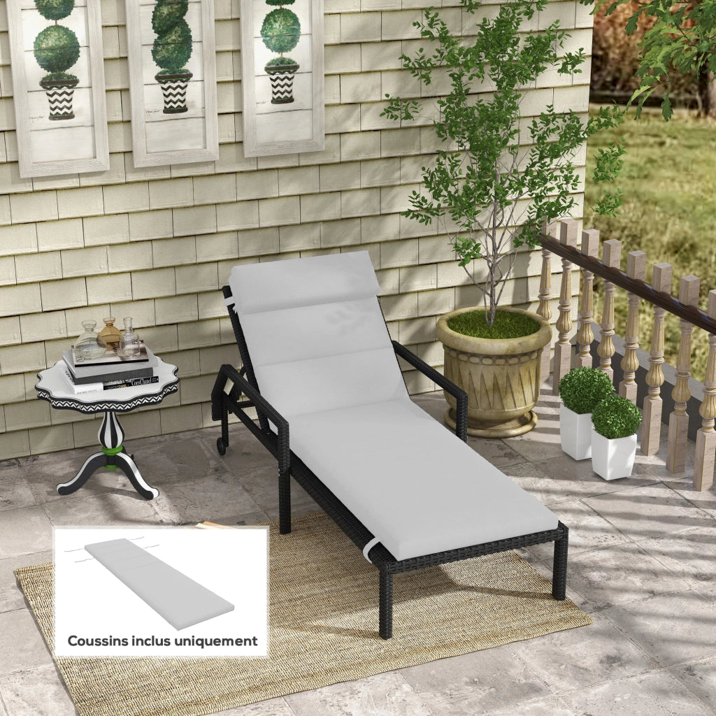 Cuscino per Chaise Longue ¨C Minimal ¨C Grigio Chiaro 196x63 cm