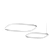 Lampada a Sospensione Criseide S/2D Q - Led 90W 3000K 3600lm in Alluminio Bianco - Biemissione Dimmerabile Taglio di Fase - Gealuce