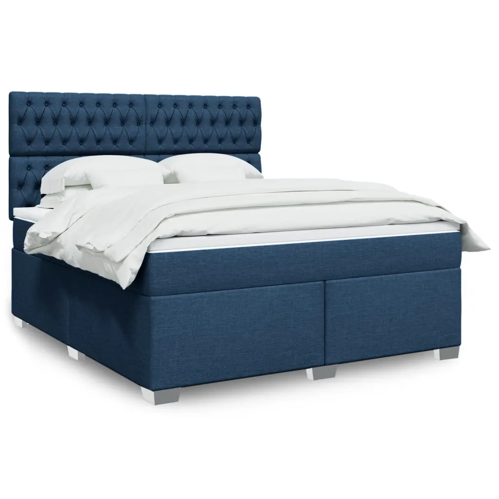 Giroletto a Molle con Materasso Blu 180x200 cm in Tessuto 3290580