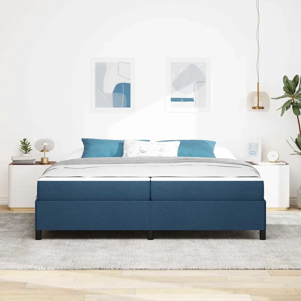 Letto a molle con materasso Blu 200 x 200 cm Tessuto 3398891