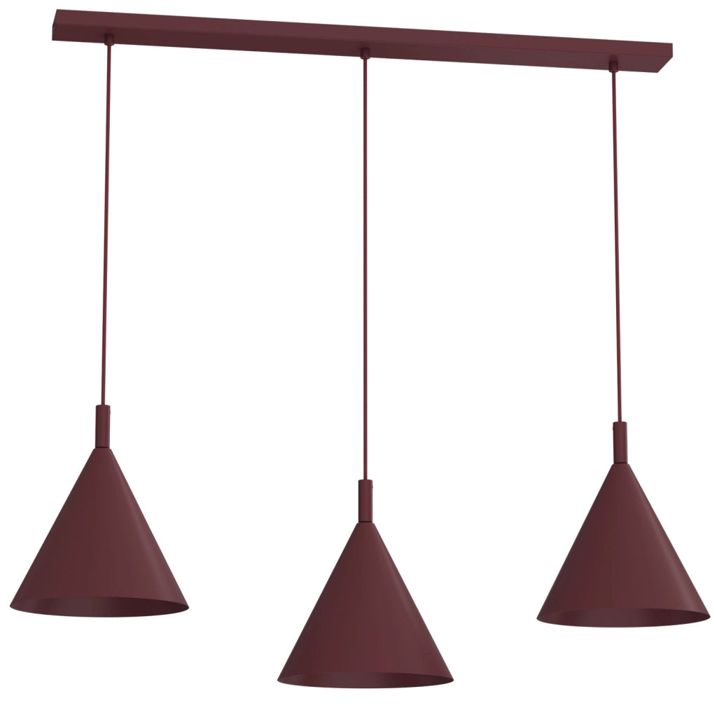 Lampada sospesa Vins 3xGU10 bordo acciaio Luminex