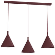 Lampada sospesa Vins 3xGU10 bordo acciaio Luminex