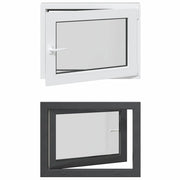 Finestra per Soffitta RISOR 80 x 50 cm PVC e Vetro Antracite CFW4289137