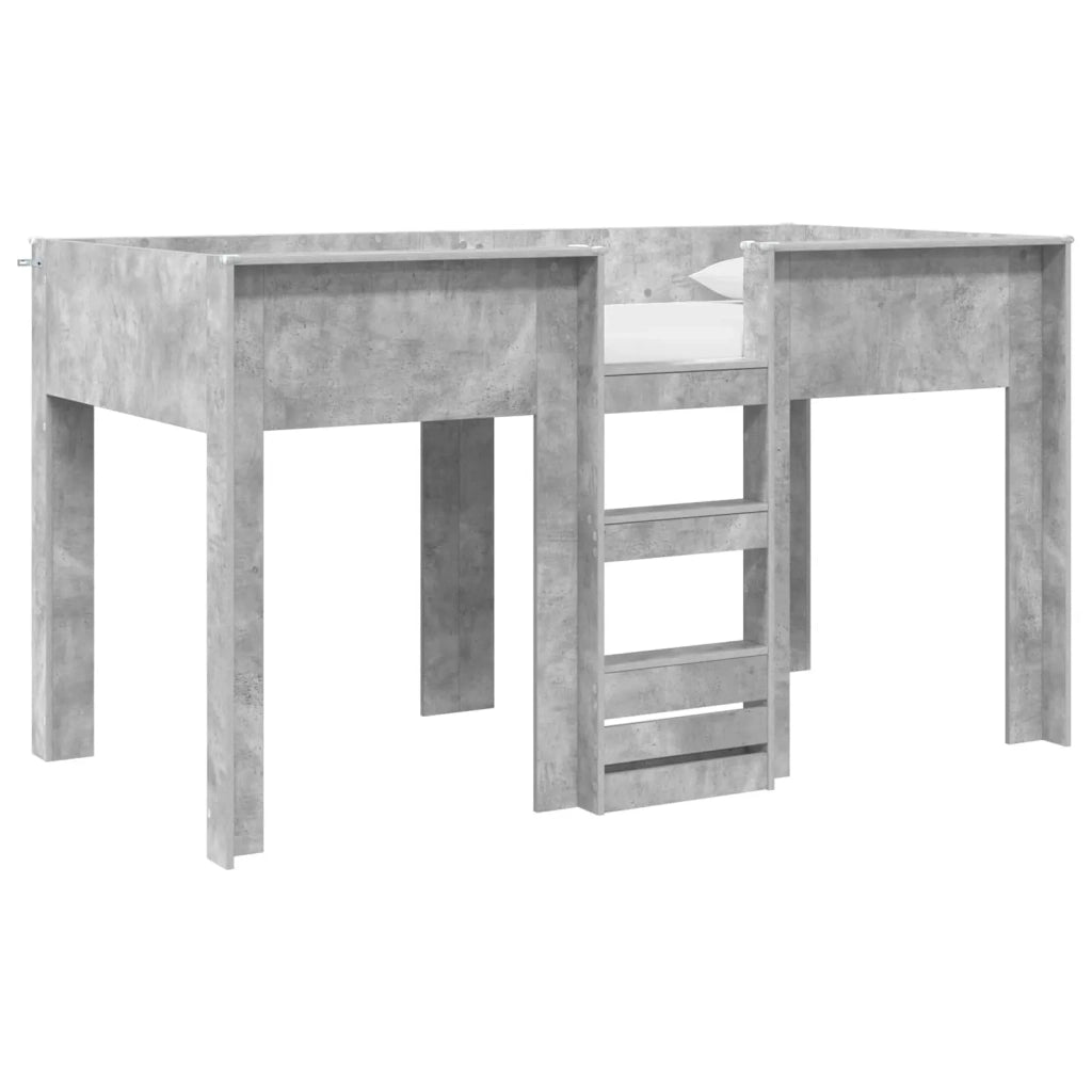 Letto a Castello per Bambini Grigio cemento 100 x 200 cm