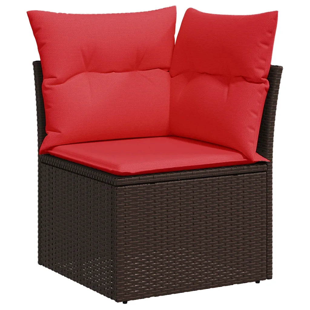 Set Divani Giardino 8 pz con Cuscini Marrone Polyrattan Acacia 3326765