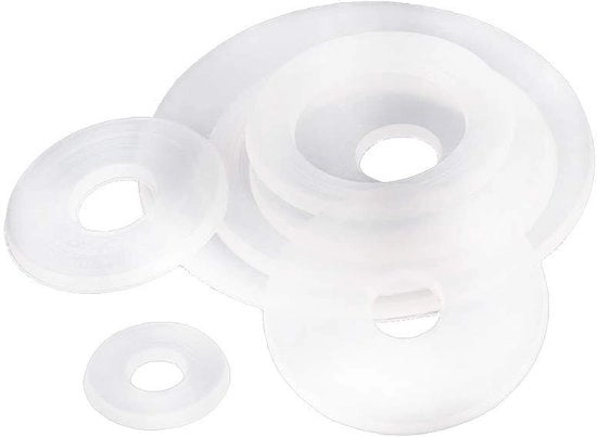 Slittringhe Nylon 100 pezzi - Paccaggio morbido - Slittringhe in plastica - Isolamento - Resistenti allo scorrimento - Resistenti alla corrosione - Slittringhe inferiori