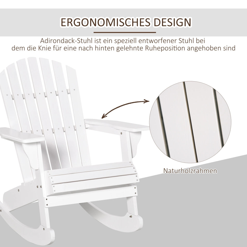 Poltrona dondolo da giardino ¨C Minimal ¨C Bianco 77x94x97 cm