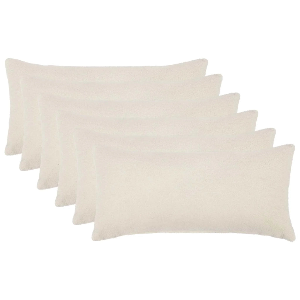Federa 6 pcs HEERLEN Crema 40 x 80 cm Bouclé 909941