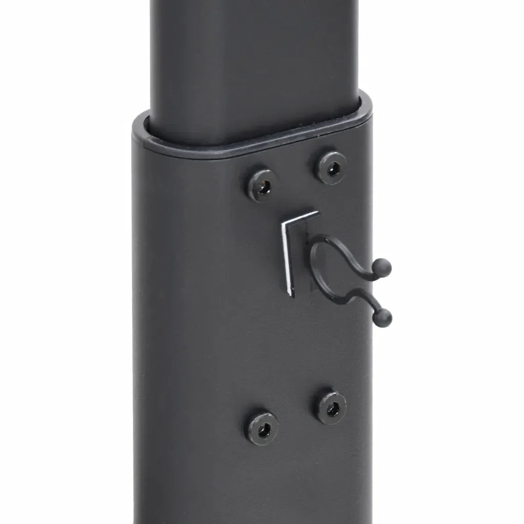 Mobile angolare girevole per TV 66 x 38 x 128,5 cm 3 ripiani salvaspazio elegante in metallo nero 02_0047638