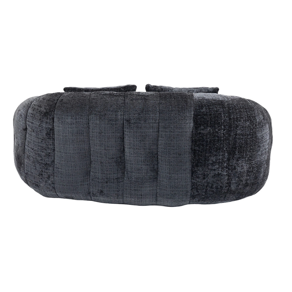 Pouf - Xylo - Chenile nero interno/esterno
