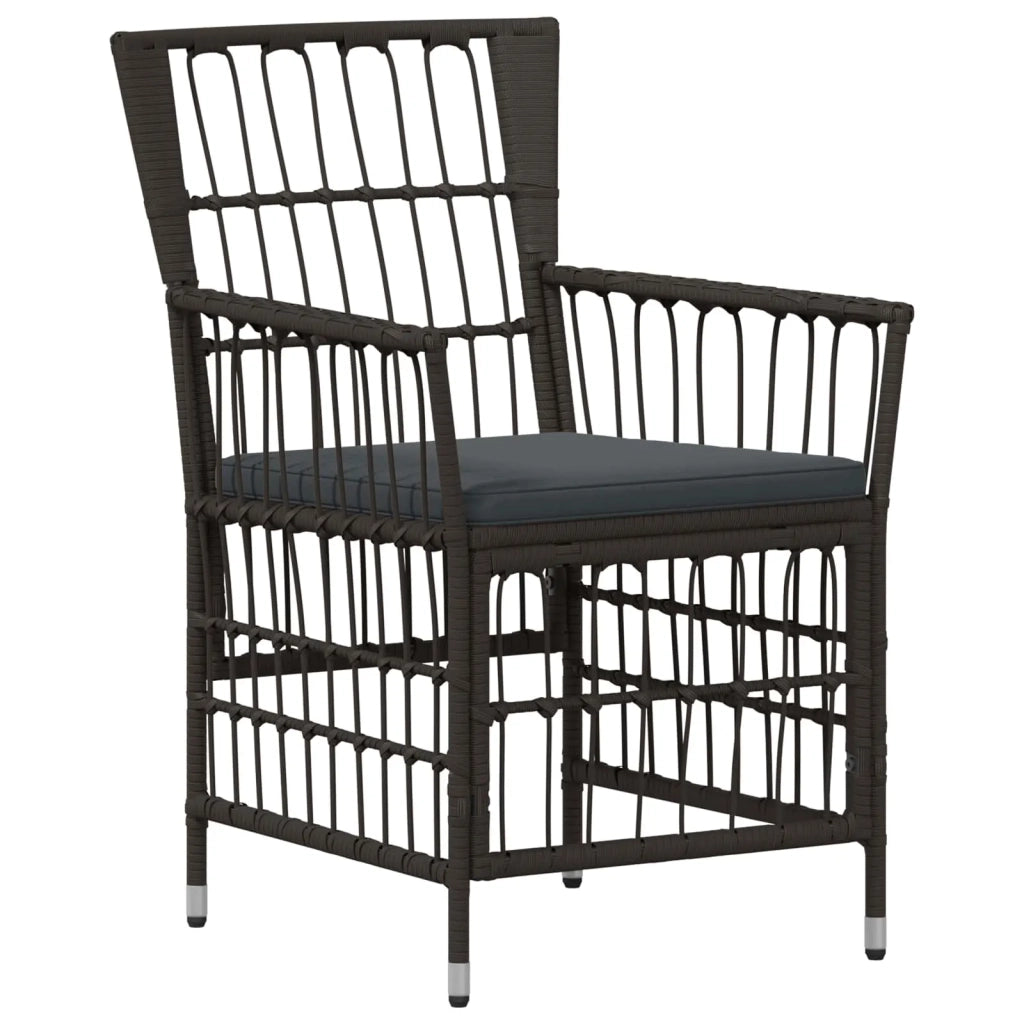 Set da pranzo per esterni 11 pz Nero polyrattan 3448945