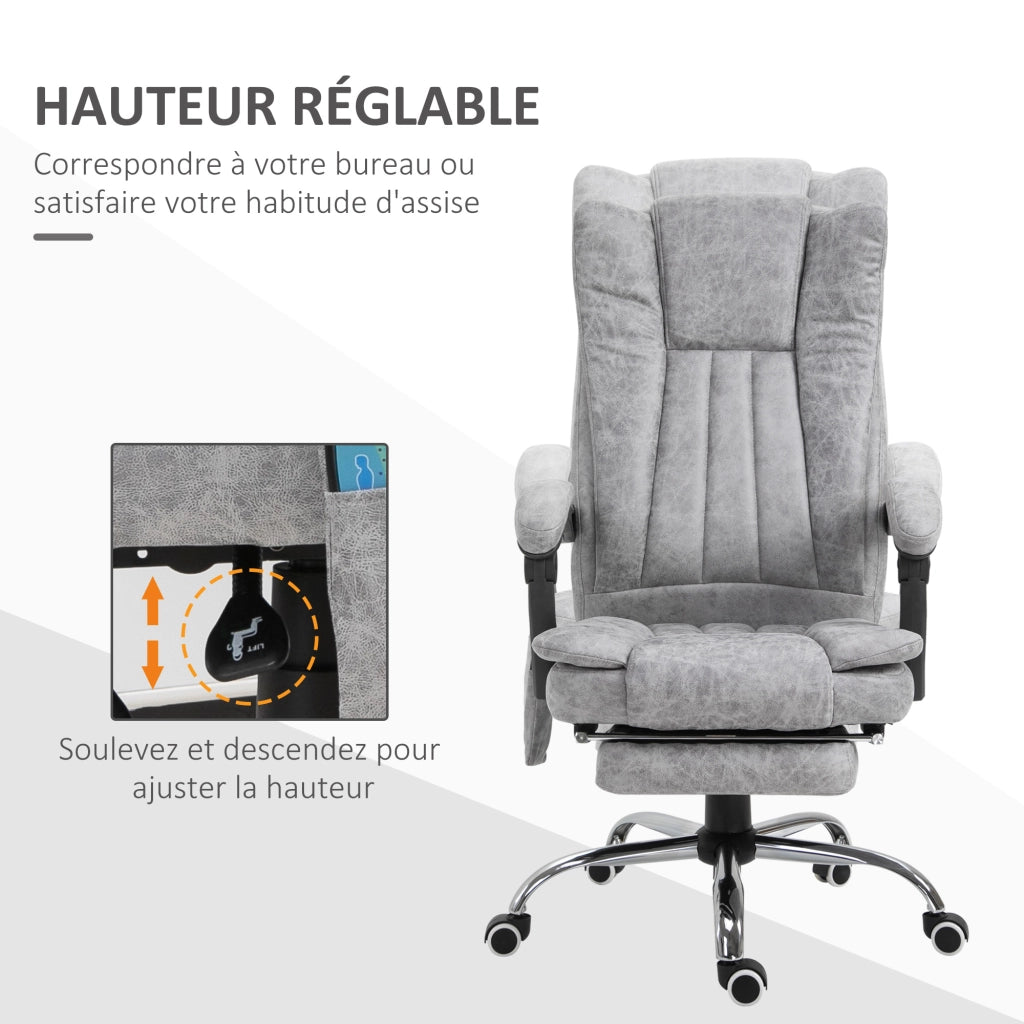Poltrona massaggiante per ufficio ¨C Minimal ¨C grigio con rivestimento sintetico