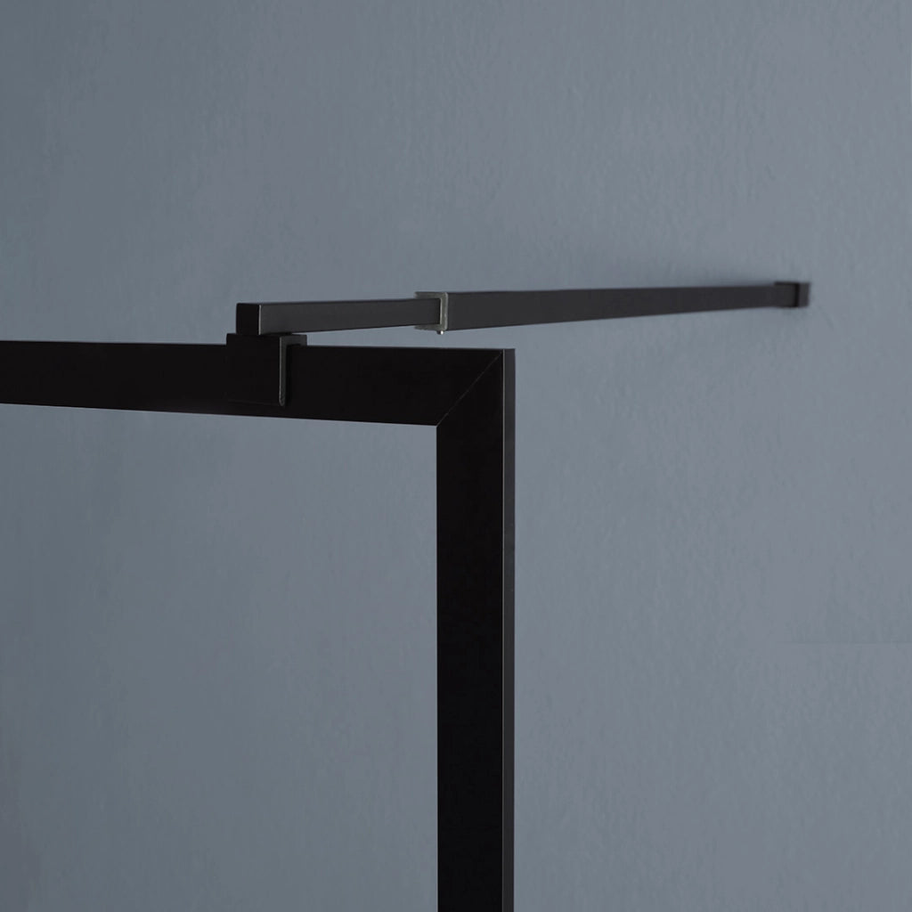 Parete doccia walk in 90 cm nera