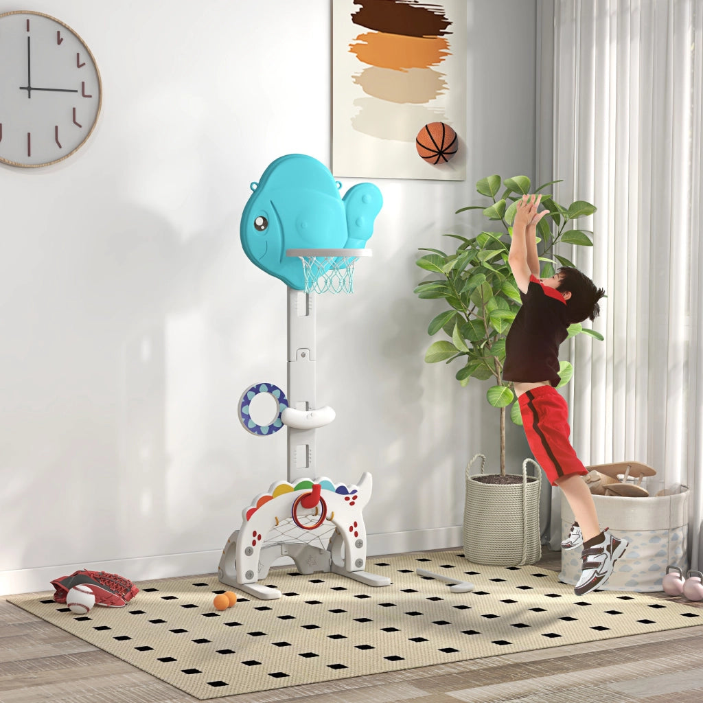 Casetta portagiochi multifunzione per bambini ¨C Minimal ¨C blu e gris