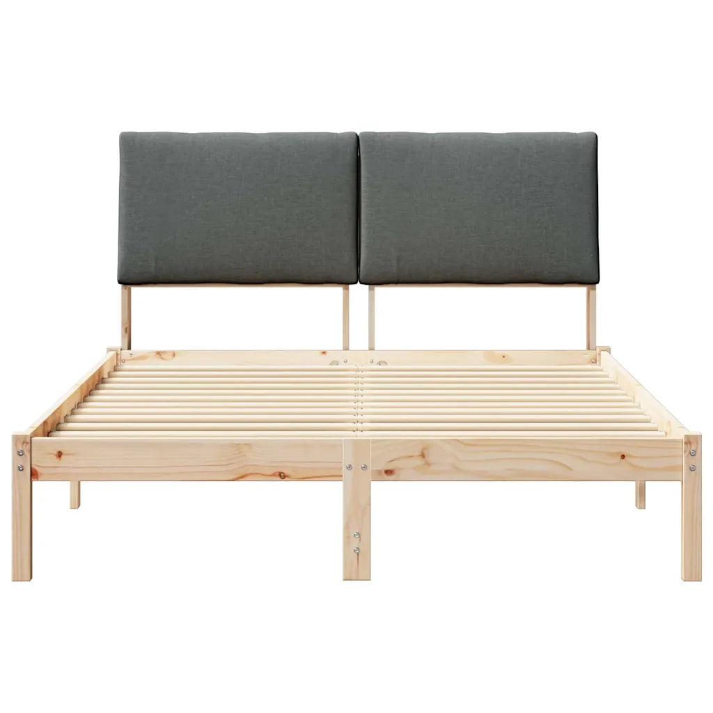 Struttura del Letto marrone e grigio scuro 140 x 190 cm