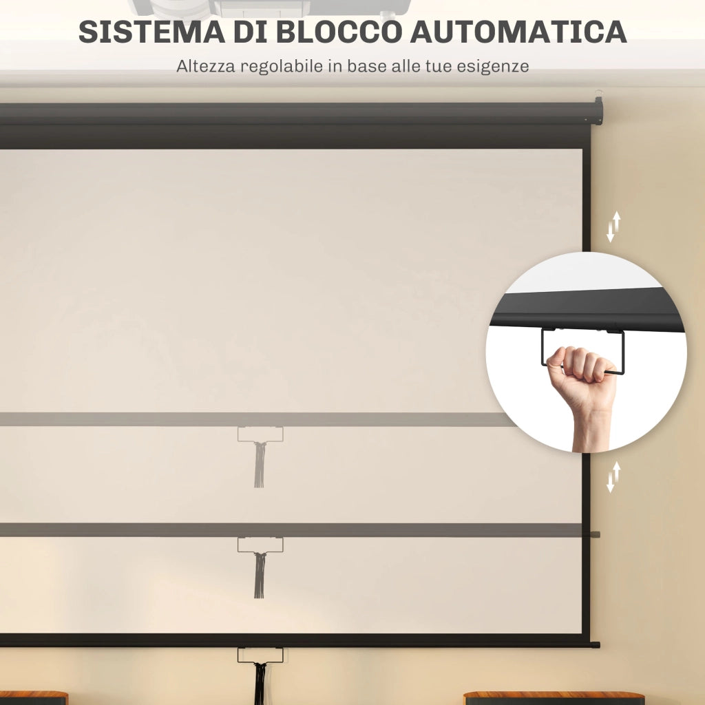 Telo Proiettore 120 Pollici ¨C Minimal ¨C Bianco e Nero 244x183cm