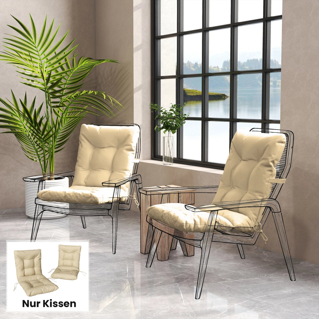 Cuscino per seduta esterna con schienale ¨C Minimal ¨C Beige
