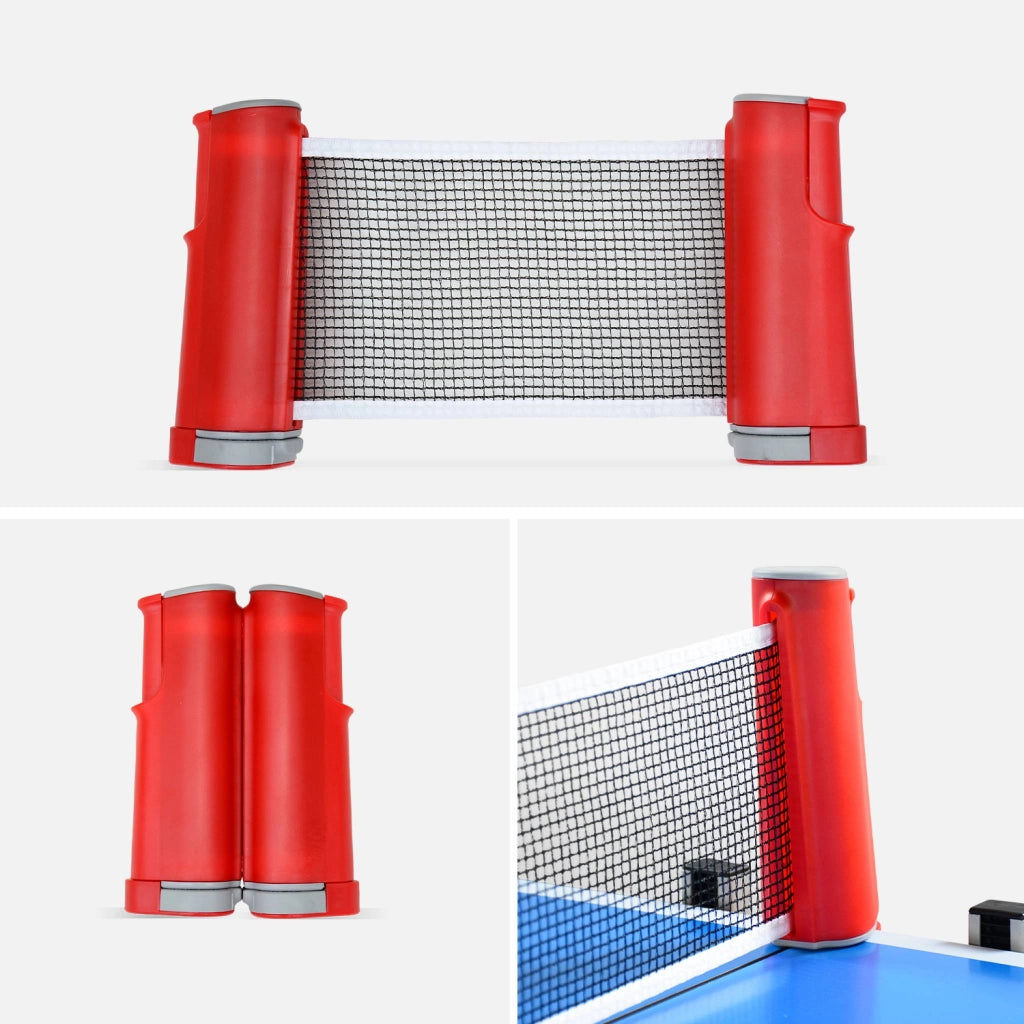 Tavolo da ping pong per interni piegabile con 2 racchette e 3 palline,