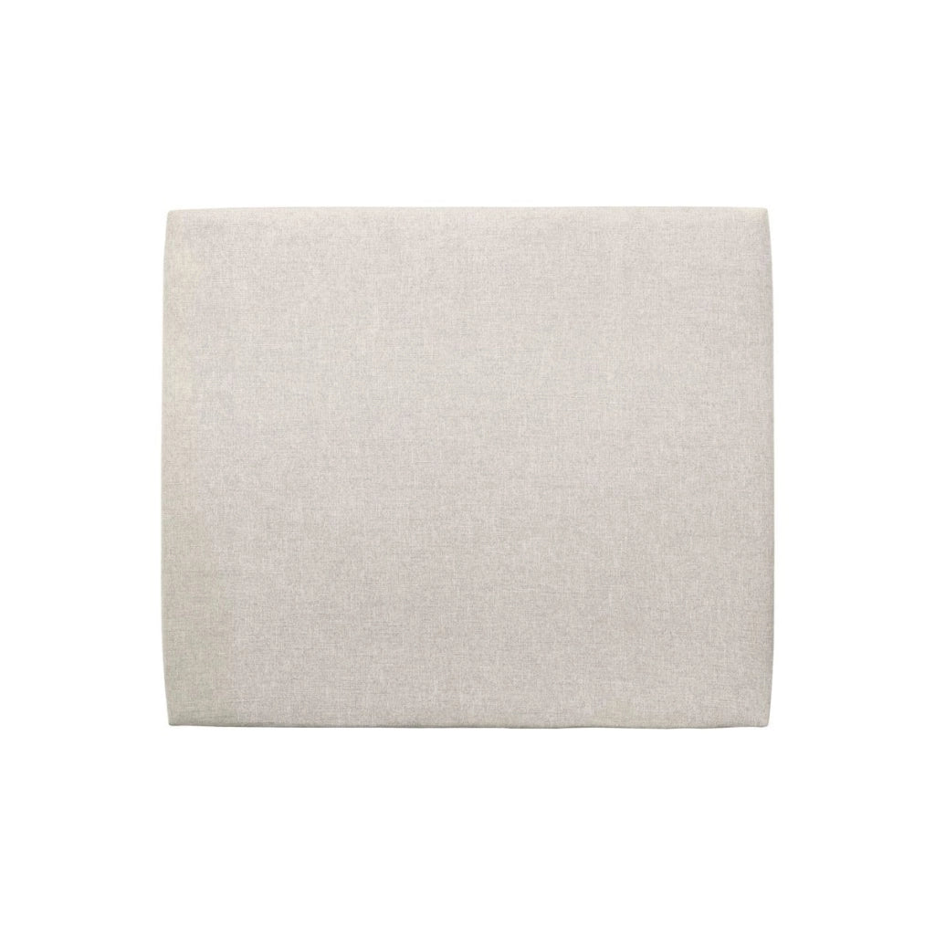 Testiera in tessuto natté beige chiaro liscio L135 cm