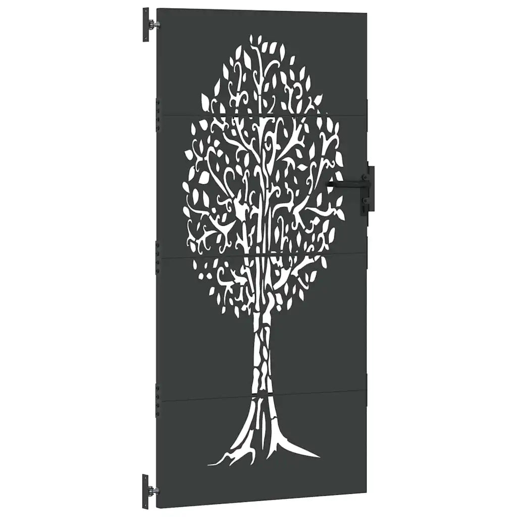 Cancello da giardino con blocco Nero 85 x 200 cm 42015863