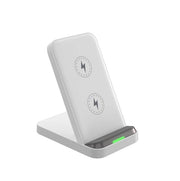 Opladore wireless veloce adatta per Pixel 10/9a/9/9 Pro/9 Pro XL/Fold/8 Pro/8a/8/7 Pro, stazione di ricarica wireless per scrivania, compatibile con adattatore QC3.0, compatibile con Galaxy S25/S24 Ultra iPhone 17 16, bianco
