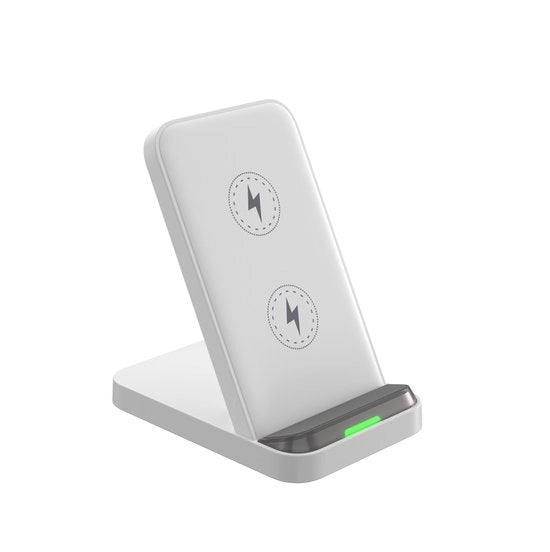 Opladore wireless veloce adatta per Pixel 10/9a/9/9 Pro/9 Pro XL/Fold/8 Pro/8a/8/7 Pro, stazione di ricarica wireless per scrivania, compatibile con adattatore QC3.0, compatibile con Galaxy S25/S24 Ultra iPhone 17 16, bianco