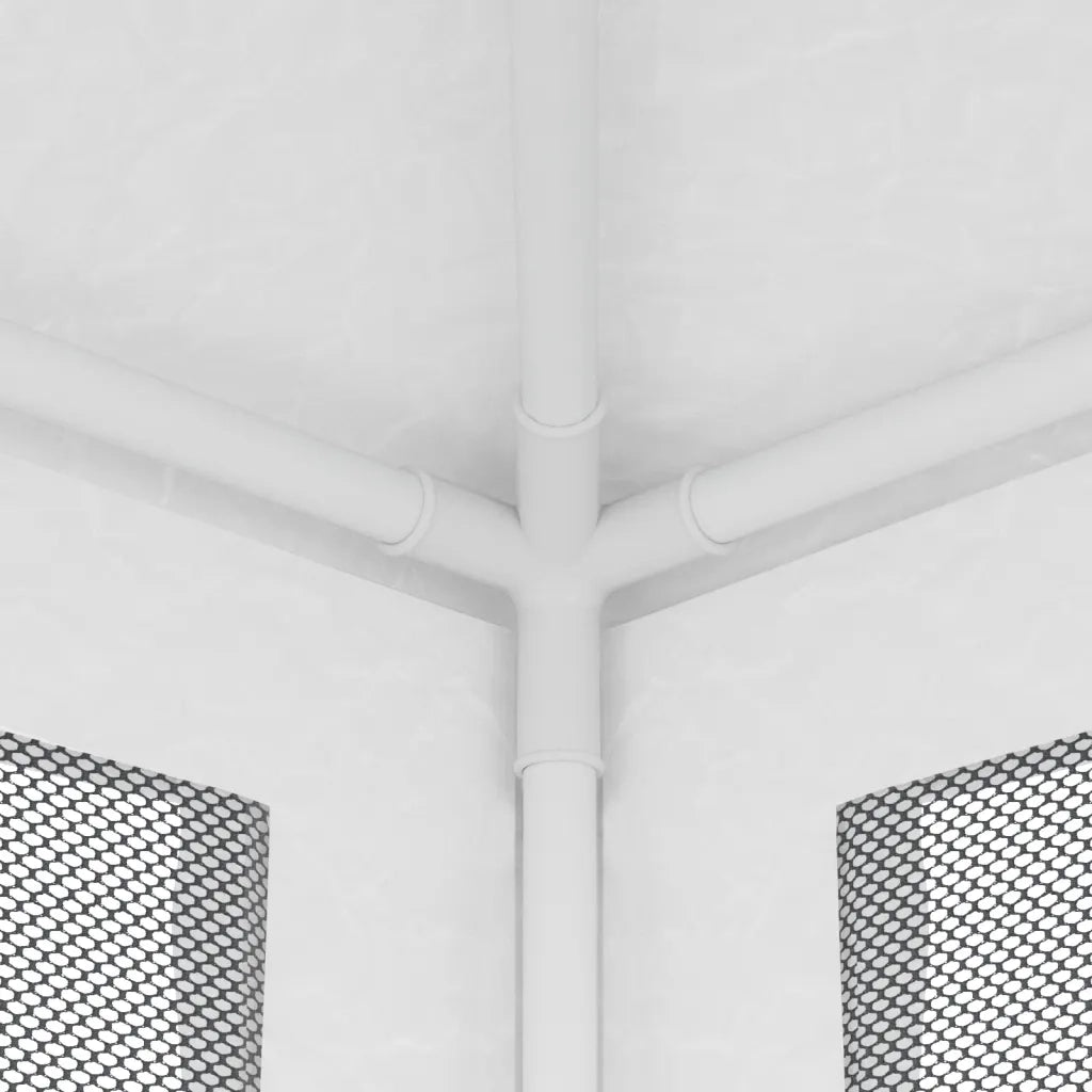Tendone per Feste con 4 Pareti in Rete 2,5x2,5 m Bianco 48521