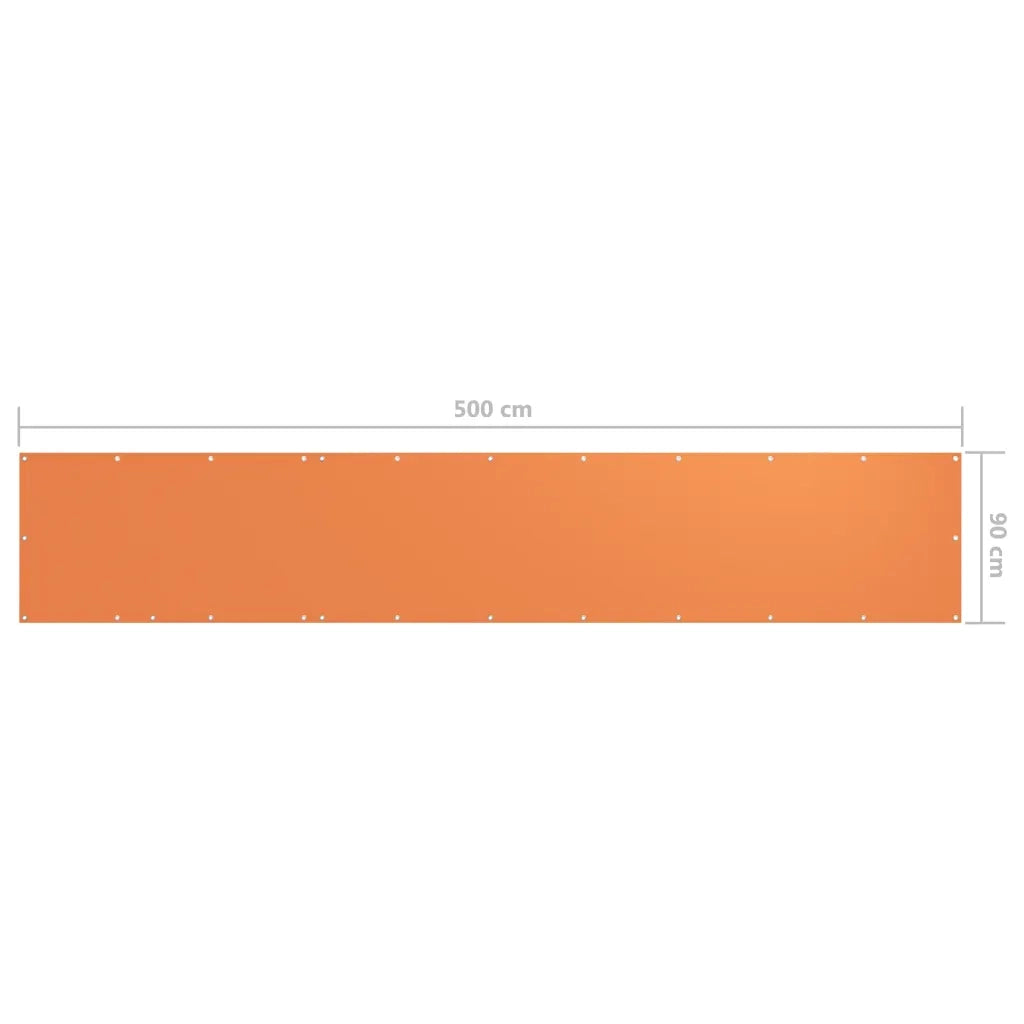 Paravento da Balcone-Pannello per balcone Arancione 90x500 cm in Tessuto Oxford