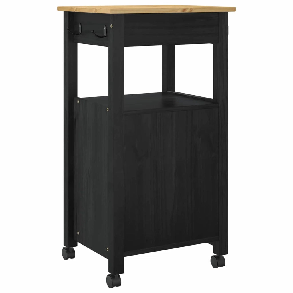 Carrello da Cucina MONZA Nero 48 x 40 x 88,5 cm 42027034