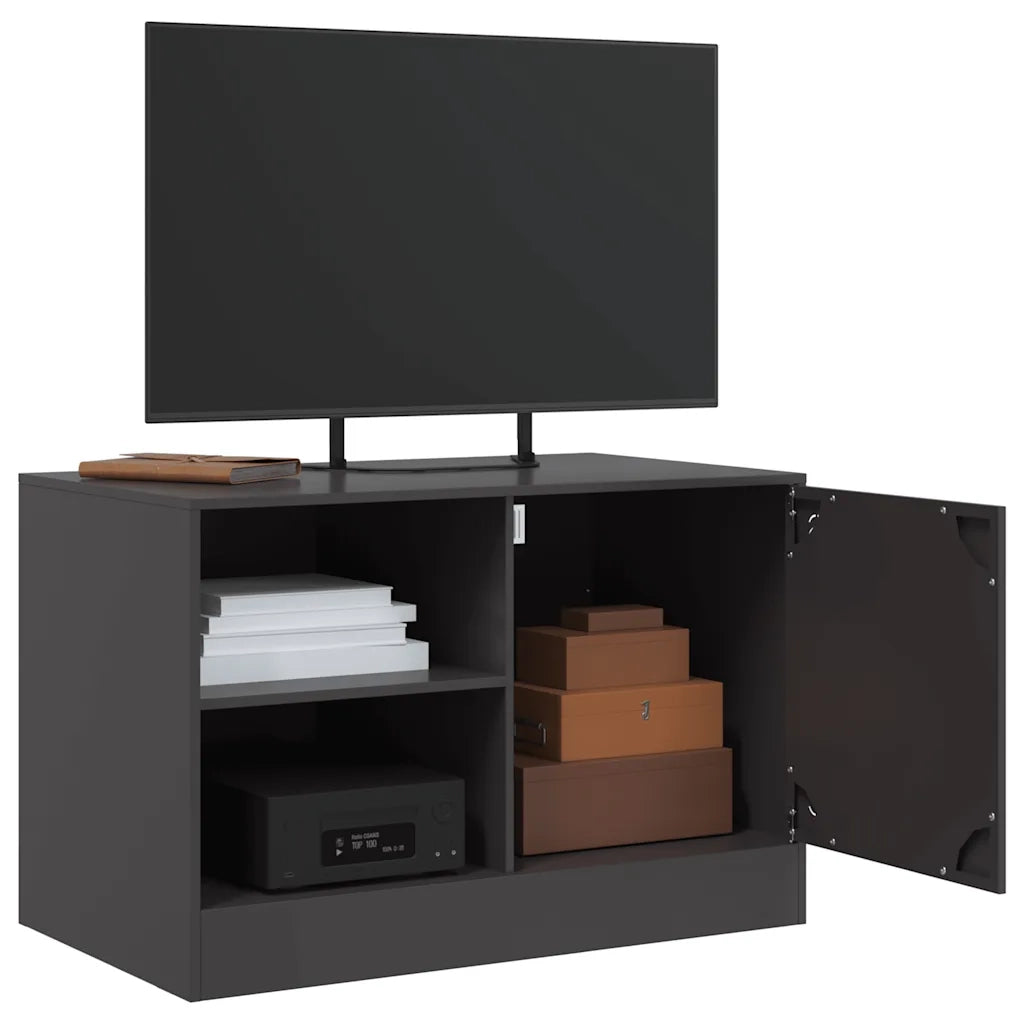 Mobili TV 2 pz Neri 67x39x44 cm in Acciaio 841692