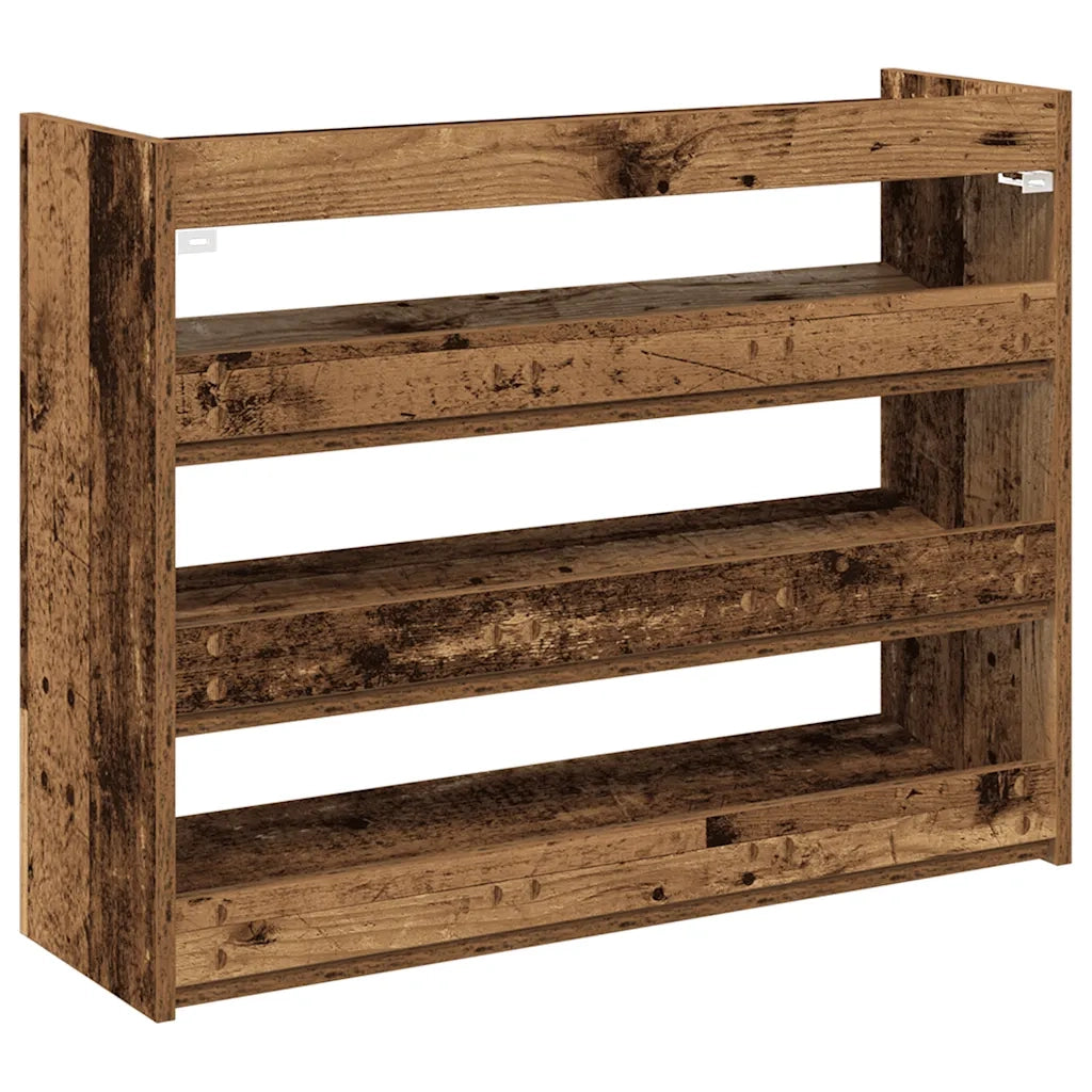 Scarpiera | Mobile per scarpe Legno Antico 80x25x62 cm in Legno Multistrato