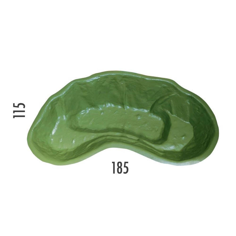 Laghetto giardino green nemi litri 270 dimensioni 185x115xh36 cm