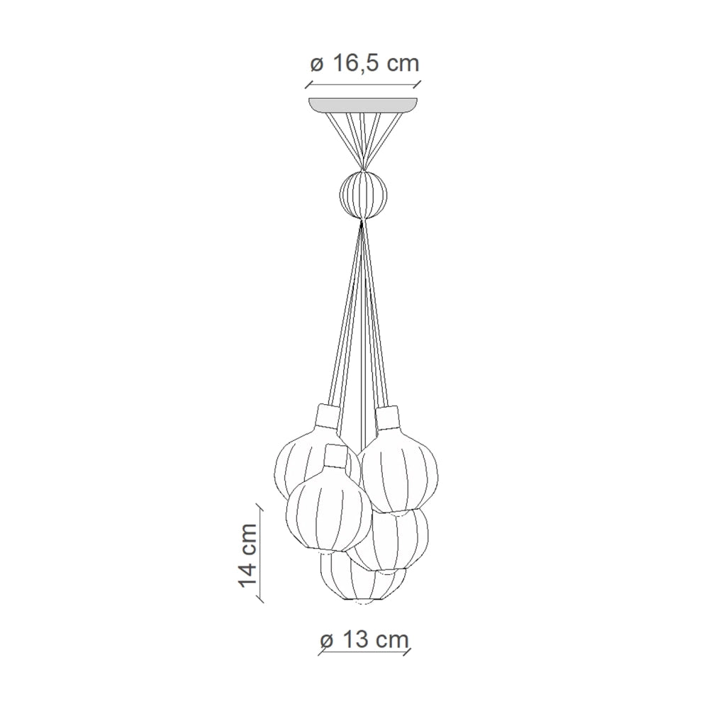 Lampadario Mix Vintage Decò Afoxe&apos Alluminio Ceramica Vetro 6 Luci E14