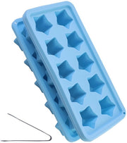 Forme per gelato in silicone a forma di cubetto - Forme per gelato con coperchio - Stella a 5 punte - 3 pezzi - Senza BPA - Materiale di alta qualità - Scatola per gelato