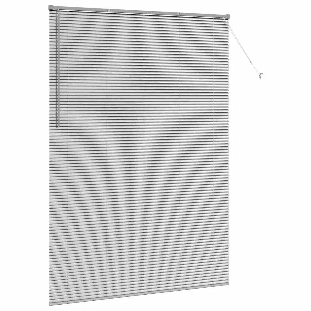 Tendaggi a Veneziana | Tenda a lamelle Argento 220 x 155 cm Alluminio