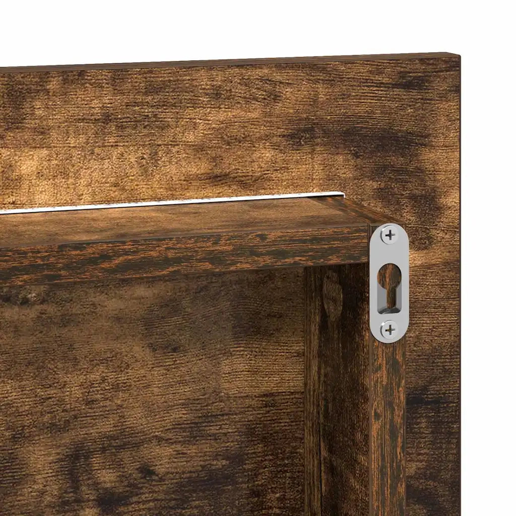 Specchio-Specchio per Bagno Marrone 80 x 37 cm Vetro e Legno Ingegnerizzato
