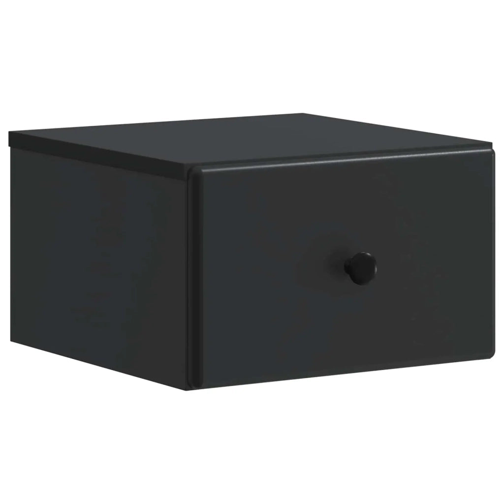 Set di 2 Comodini | Armadio da Notte | Mobiletto da notte a muro Nero 34,5 x 33 x 20 cm