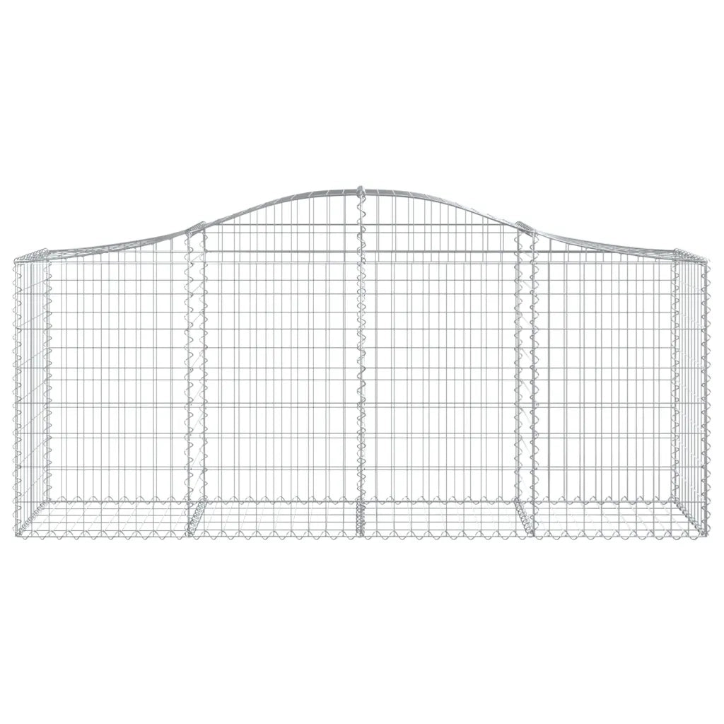 Cesto Gabbione ad Arco 200x50x80/100 cm Ferro Zincato 153394