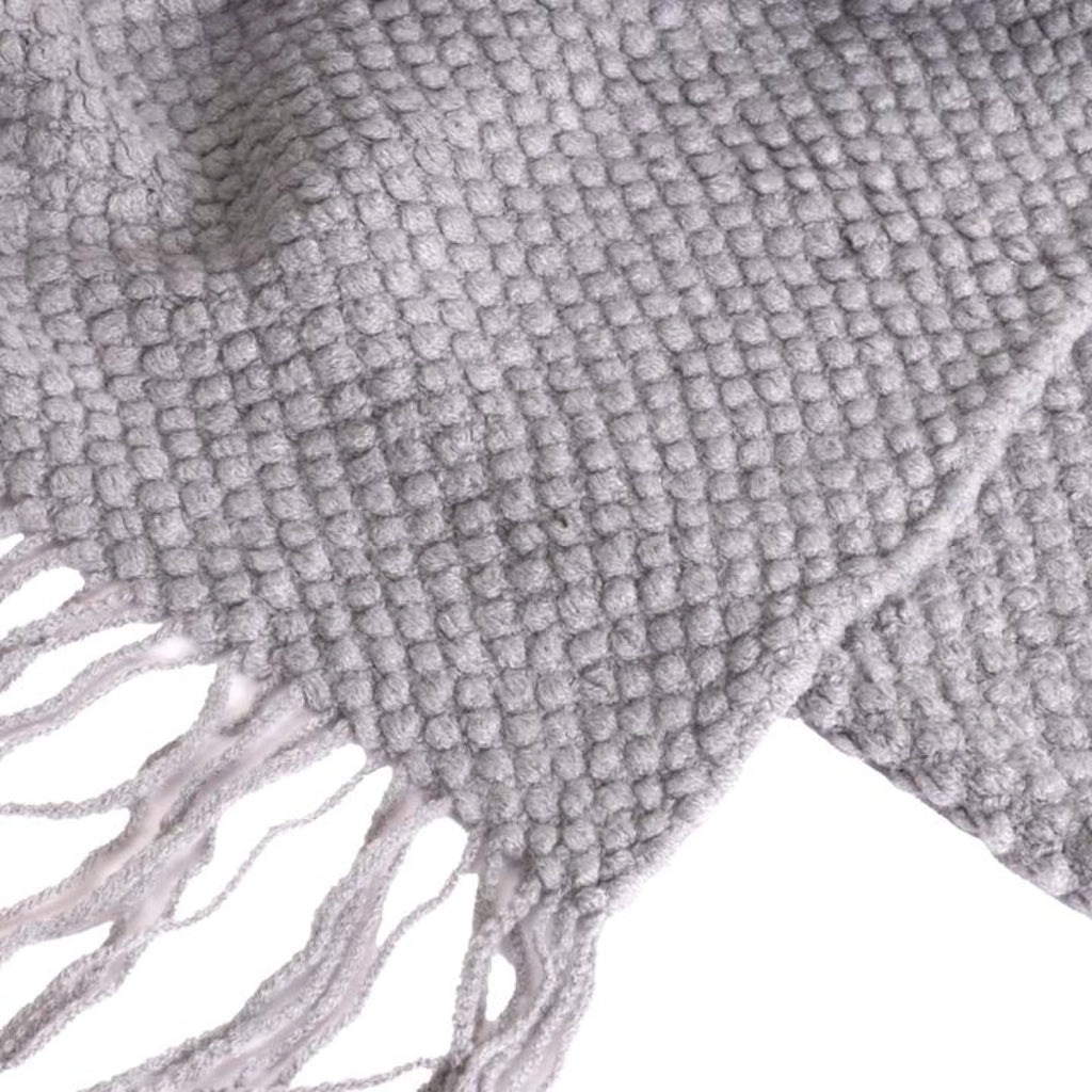 Coperta a quadri grigio chiaro 130x170cm DENARLA