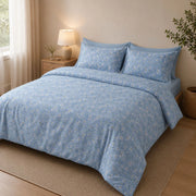 Rorina, set Completo Letto Singolo in Percalle, blu