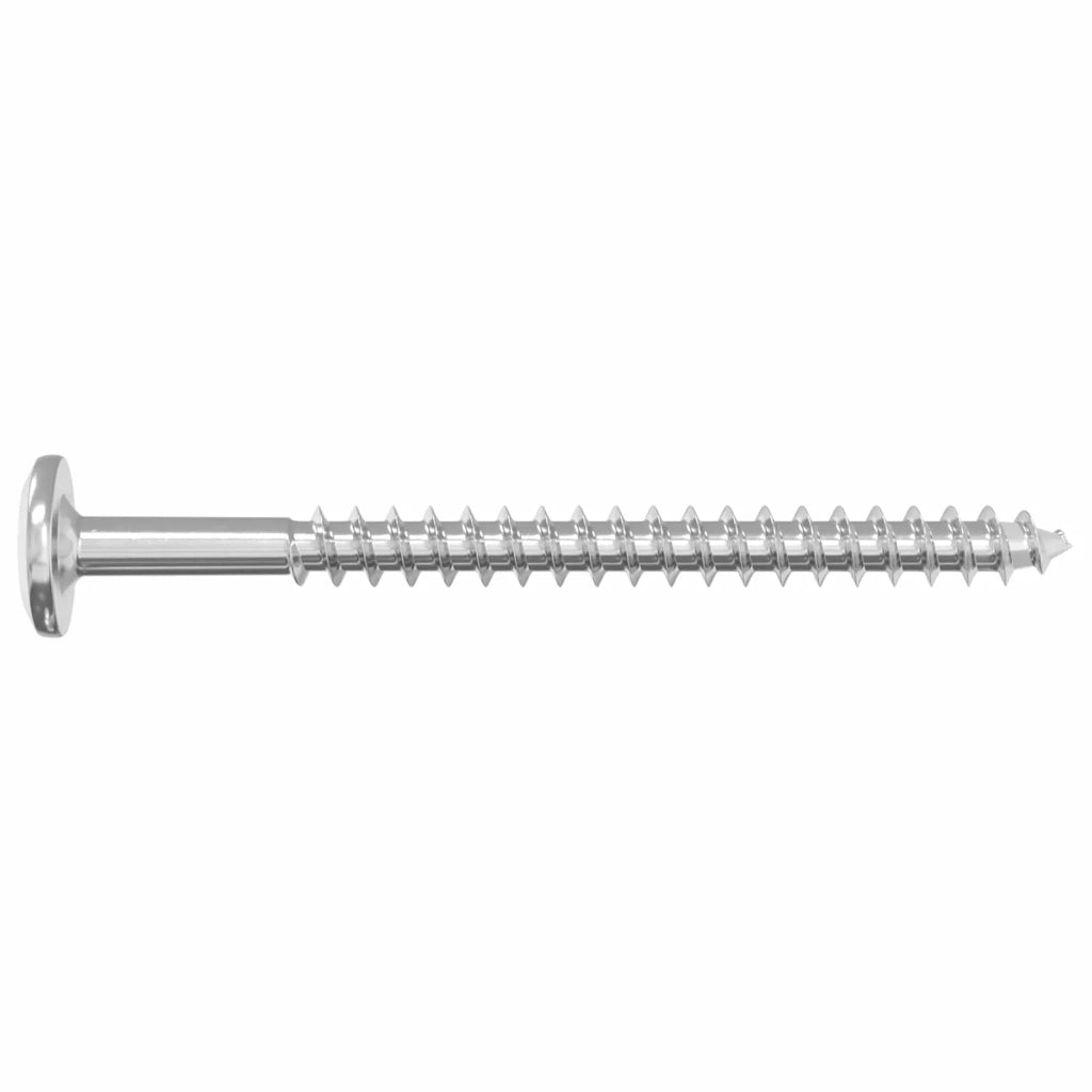 Viti in Legno 2 pcs Argento M6 x 70 mm Acciaio 864391
