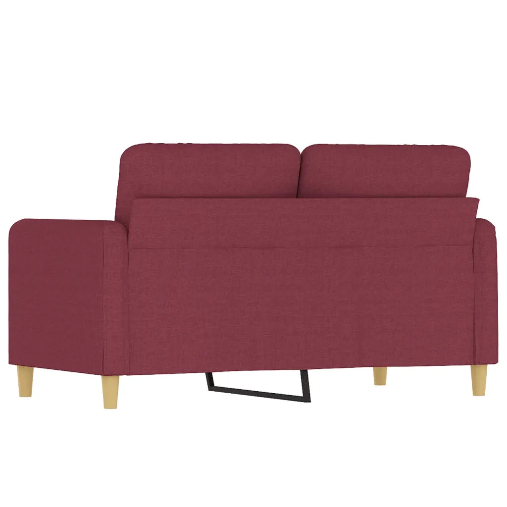 Divano a 2 Posti Rosso Vino 120 cm in Tessuto 359476