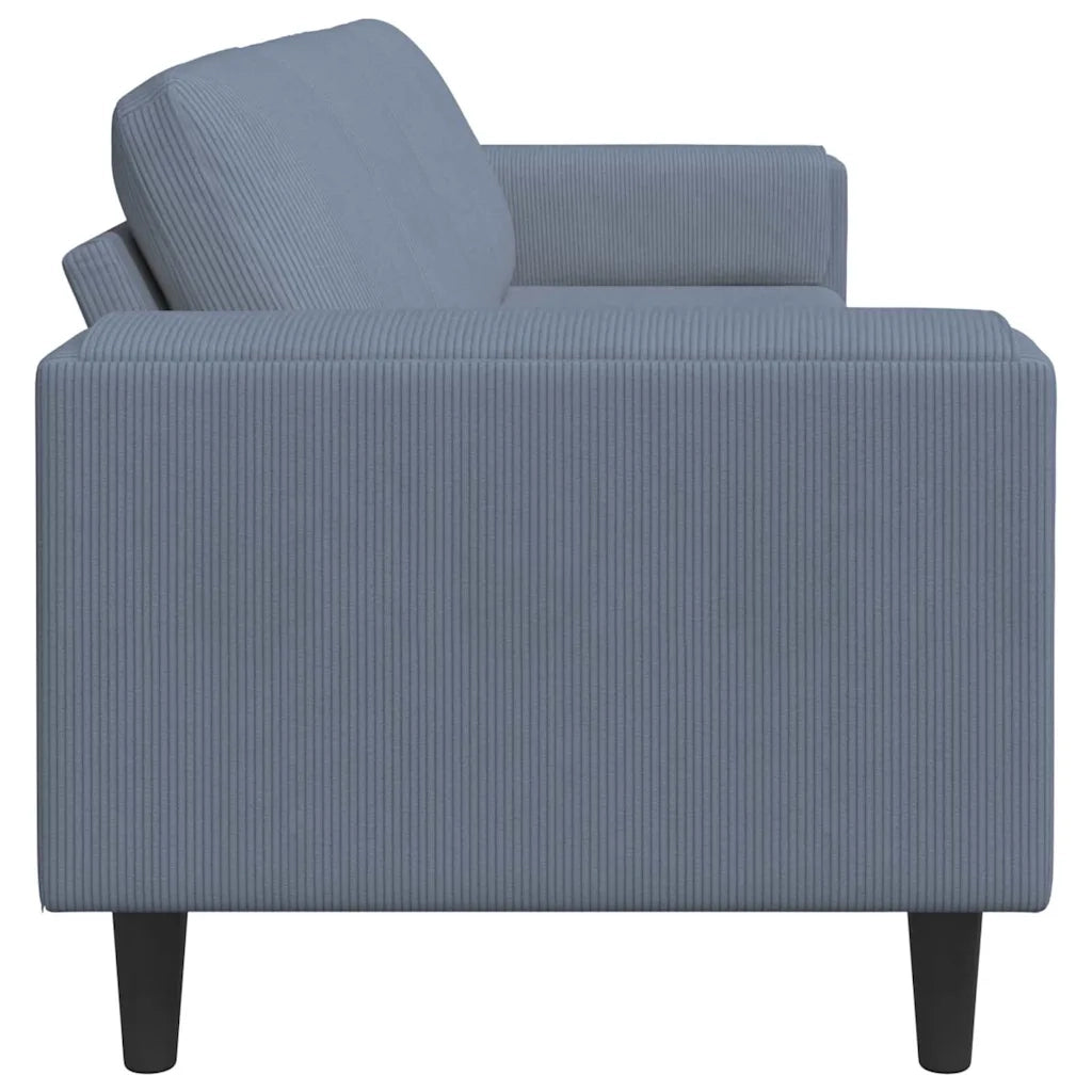 Divano con cuscino-Sofa-Divanetto Blu 250 x 77 x 76 cm Tessuto in Cords