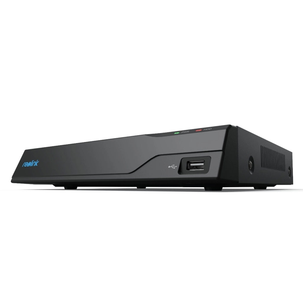 Reolink NVS8 NVR 8 canali PoE 4K 3840x2160 HDD 2TB espandibile 12TB HDMI VGA colore Nero
