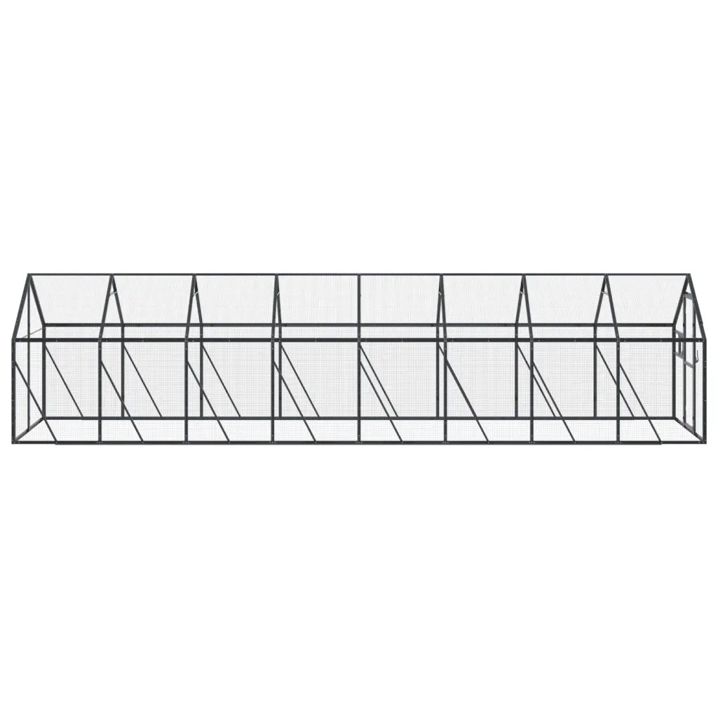 Voliera Antracite 1,79x8x1,85 m in Alluminio 3155805
